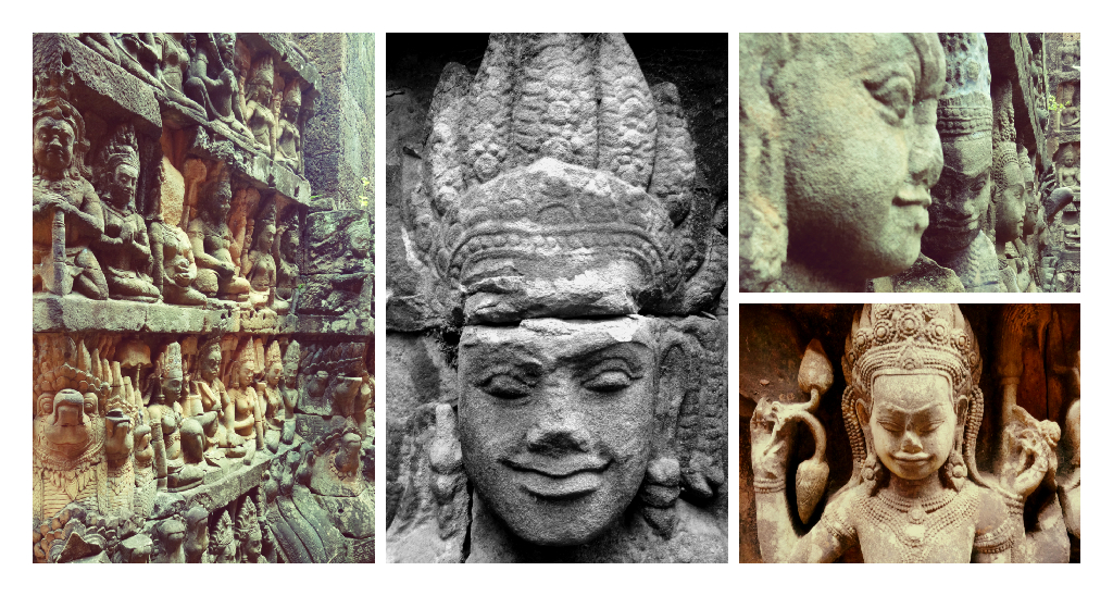 The many wonderful carvings we found around Angkor Thom