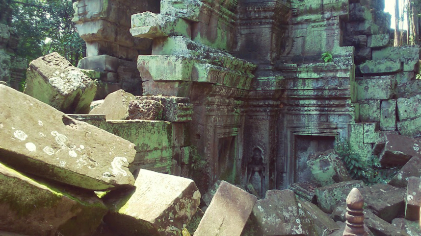 Crumbling ruins - many of the structures are in disrepair or quite simply nature reclaiming back its land